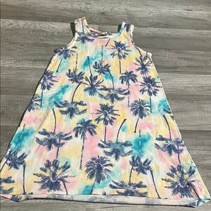 Old Navy Kids Dress with Palm Print - Blue, Pink, Yellow